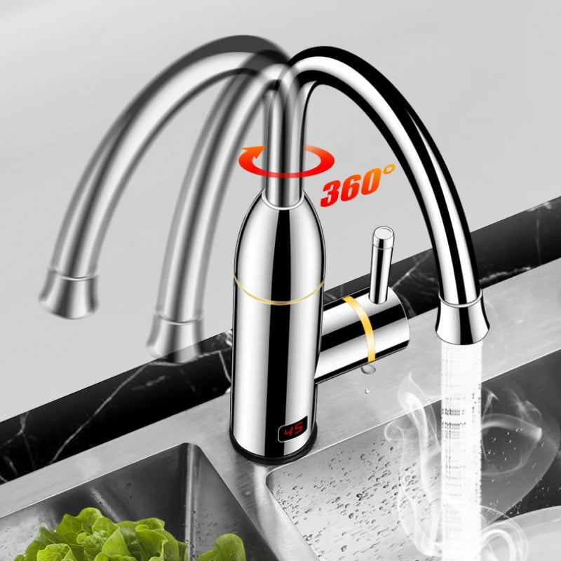 Instant Hot Water Tap Faucet Electric Water Heater Bathroom Kitchen Tankless Instant Hot Water Faucet 3000W 3S Fast heat