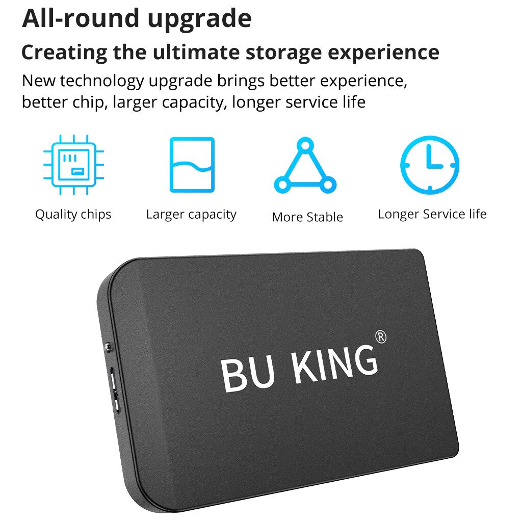 BU KING External Hard Drive 2.5 HDD 320GB 500GB 1TB 2TB USB3.0 for Desktop Laptop MacBook HDD 250GB Mobile Hard Drive 500GB 1TB