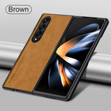 Slim Sheepskin Leather Matte Cover For Samsung Galaxy Z Fold 4 5G Case Camera Protect Fundas Sumsung ZFold4 Z Fold4 Fold3 7.6"