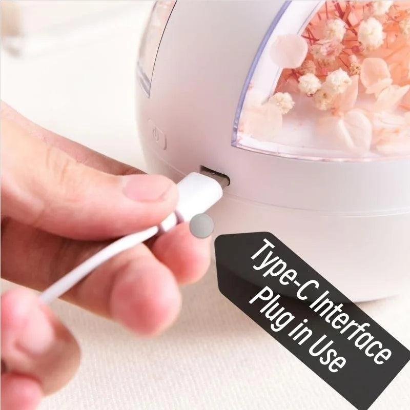 USB Mini Aroma Diffuser Eternal Flower Aromatherapy Essential Oil Air Humidifier Diffuser Home Ultrasonic Mist Maker Fogger
