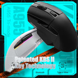DAREU PC Gamer Mouse 12000DPI RGB Tri-mode Wireless Bluetooth Mice with Charging Dock AIM-WL Sensor for Laptop PC