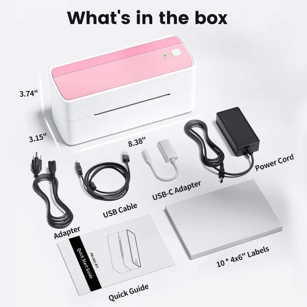 Phomemo 241 Bluetooth Thermal Label Printer Wireless Shipping Label Printer Compatible with iPhone Android Mac Window Wide Used