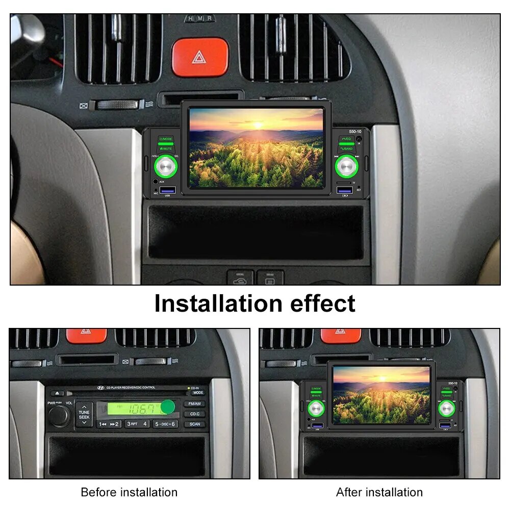 1Din CarPlay&Auto 5inch MP5 Car Radio Multimedia Video Player Bluetooth MirrorLink FM Stereo For Toyota Volkswagen Nissan Radio