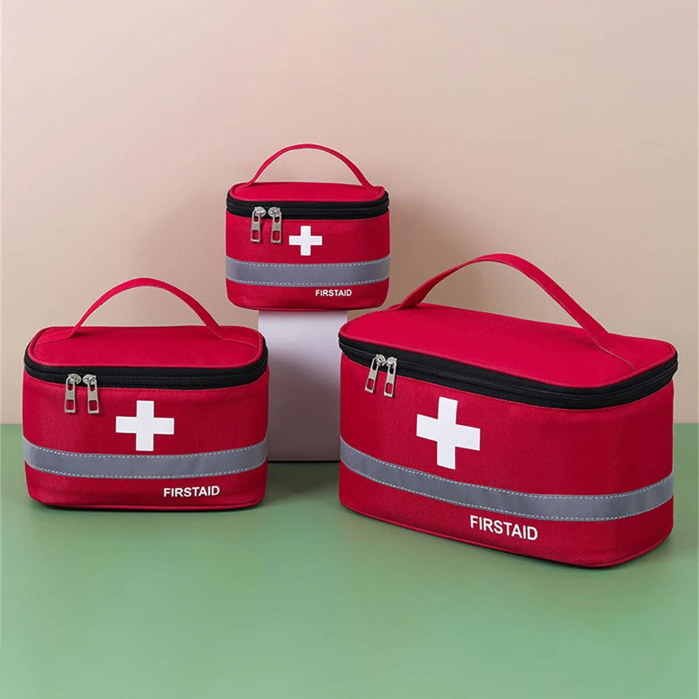 First Aid Kit Portable Medicine Kit Outdoor Storage Bag Emergency Medicine Bags Home Storage Organization