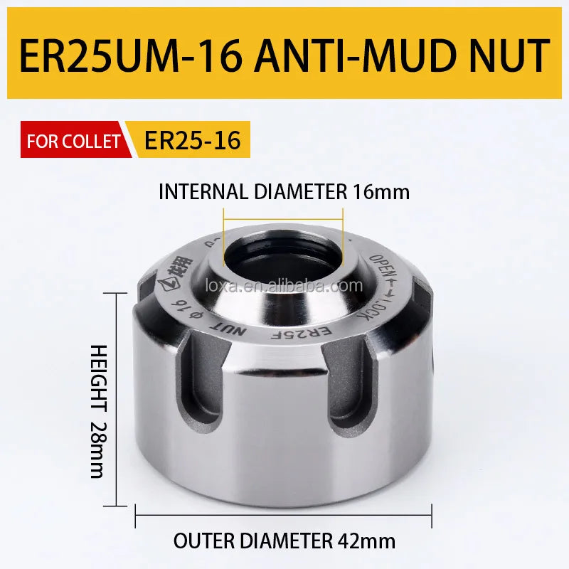 ER20A ER25UM ER32UM Collets Chuck Nuts for  Engraving Machine Anti-Mud Nut CNC Tool Holders Woodworking Spindle High Precision