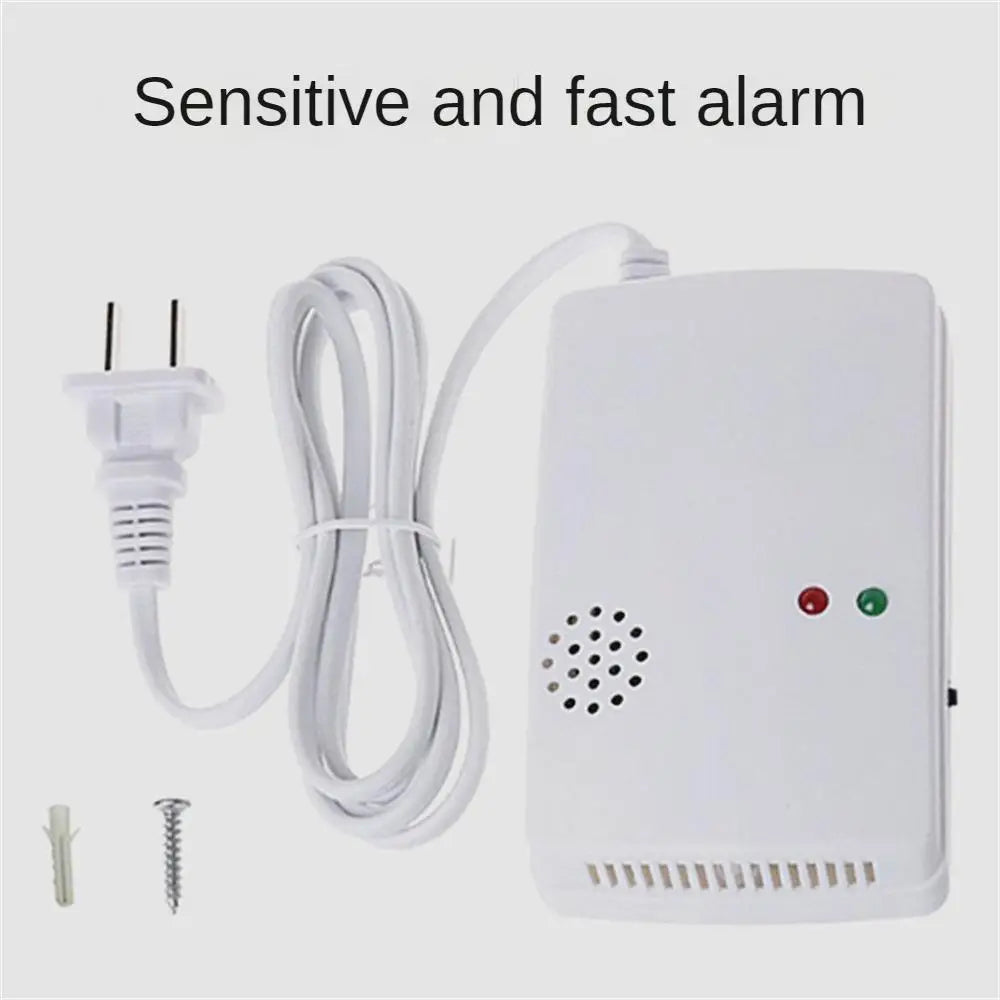 CORUI Combustible Gas Alarm Sensor Gas Leakage Detector EU Plug Standalone Natural/Liquefied Gas Leak Detector For Home Security