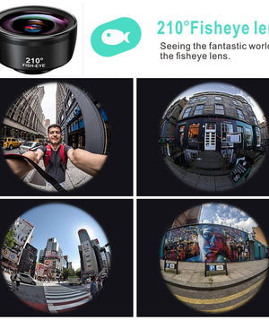 Universal Mobile Phone Lens Wide-angle Macro Fisheye Lens Seven In One Set External Camera Close Range Lens Ten In One Set Lens