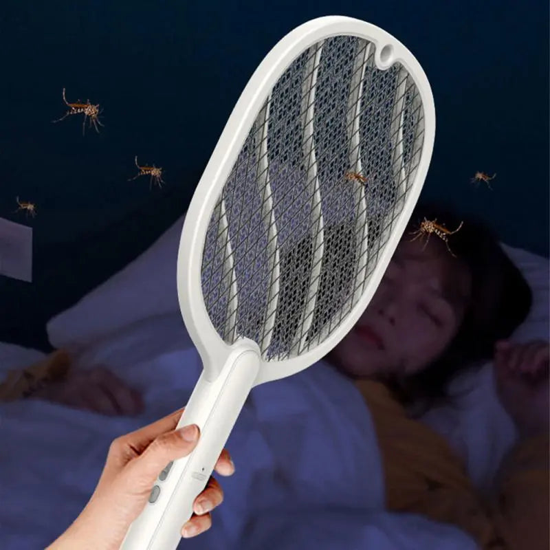 Electric Mosquito Swatter USB Charging UV Mosquito Control Electronic Killer Lamp 3000V Electric Insect Racket Insect Repellent