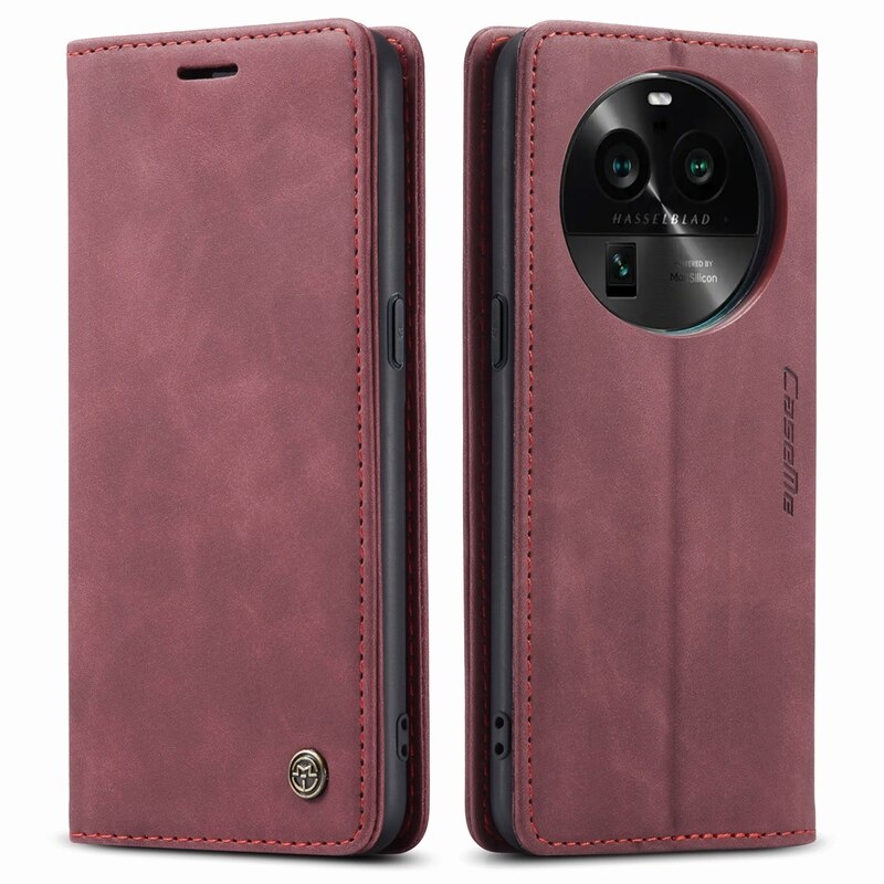Leather Case For OPPO Find X6 Pro Shell Shockproof Magnetic Flip Cover With Card Slots Book Case