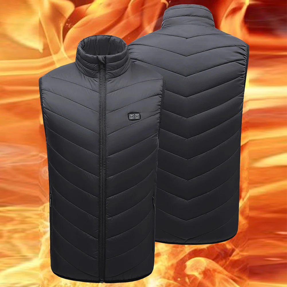 Unisex Electric Thermal Jacket Waterproof Winter Thermal Clothing Windproof 3 Heating Levels for Skiing Cycling Hunting