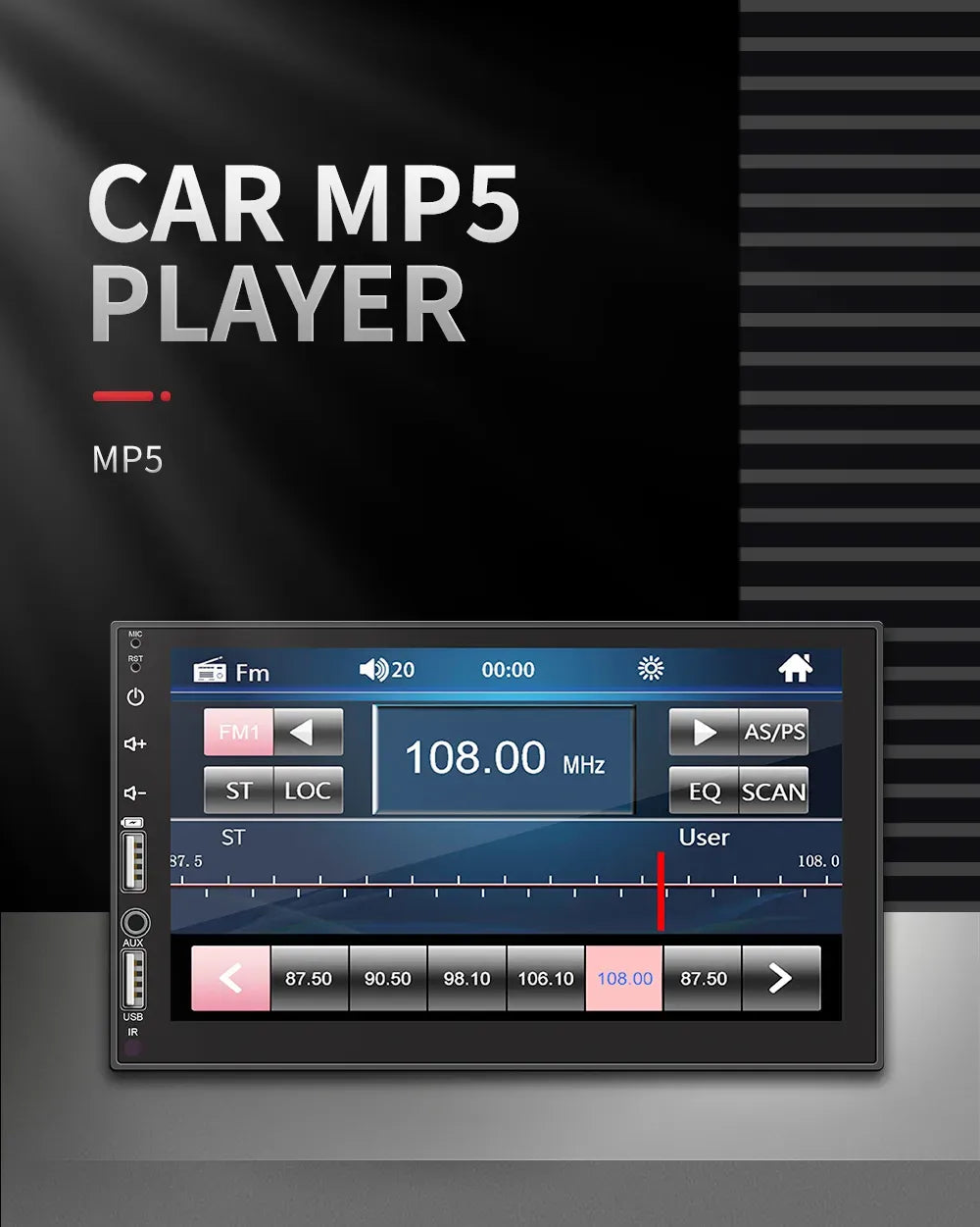 7764 Car Radio Wireless CarPlay Android Auto 2Din Car Radio Android 7' 2 Din Car Radio Autoradio Multimedia Player Universal