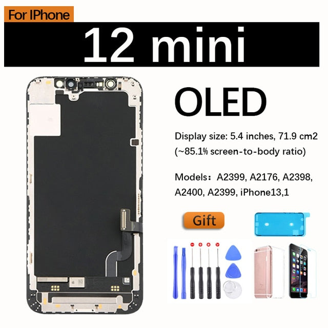 OLED Display For iPhone X XR XS 11 12 11 pro Max TFT Screen Replacement For iphone xs max 11 pro LCD Display,3D Touch True Tone