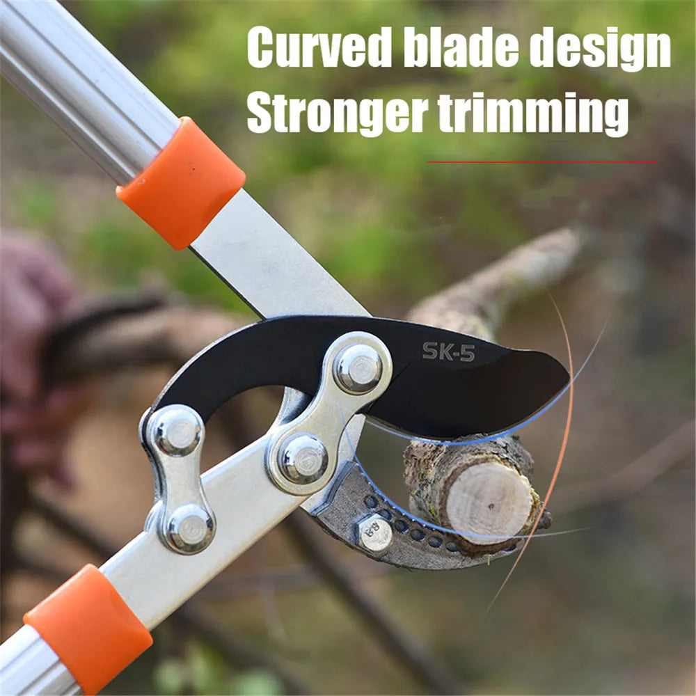 Anti-Slip Long Length Scissor Hedge Anvil Shear Grip Garden Plant Pruning Pruning Hand Tool Ratchet Cut Tree Branch Garden Tools