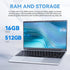 FIREBAT A14 Laptop Intel N5095 14.1 Inch 16GB LPDDR4 RAM 512GB 1TB SSD Lightweight Business Computer Notebook FHD Fingerprint