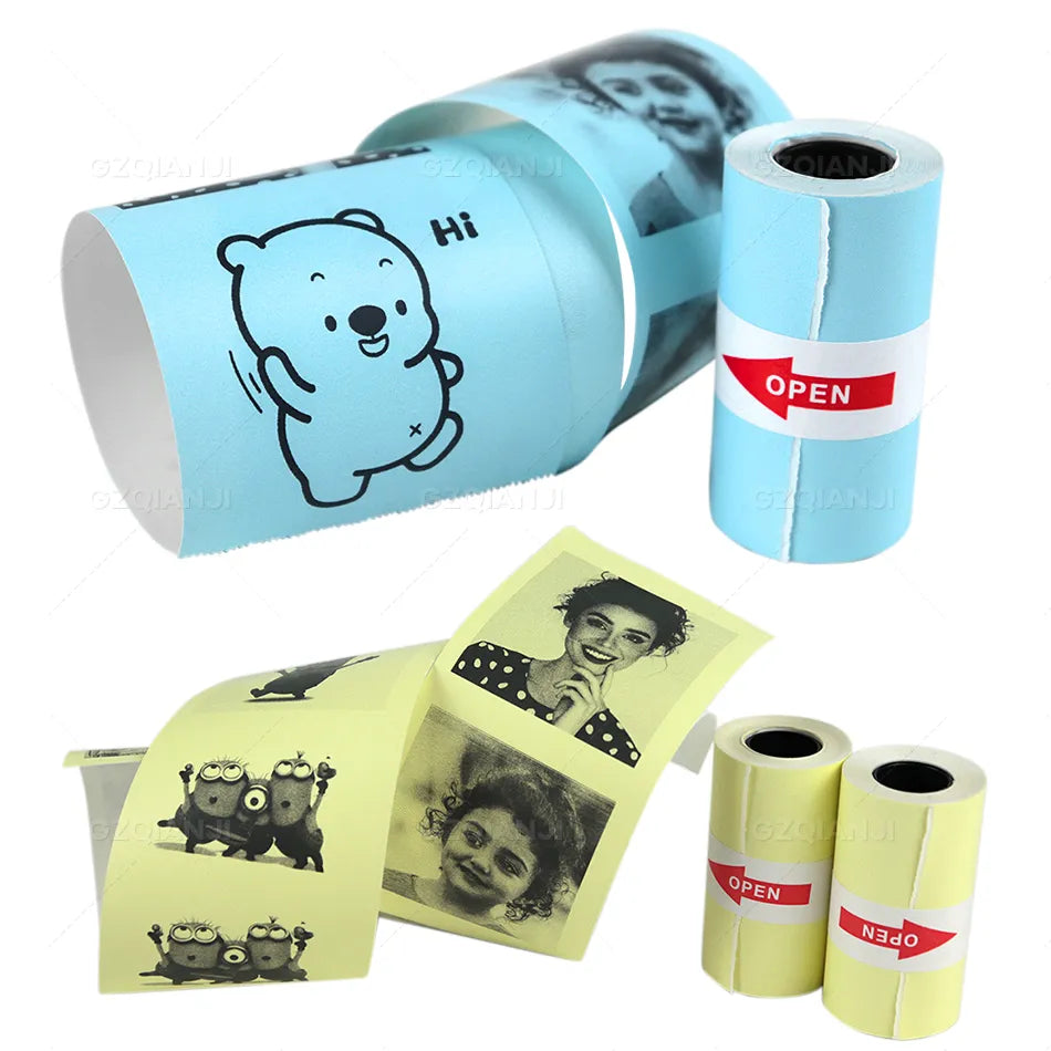 White Color Sticker Label  Thermal Paper Rolls for Photo Printer and Color White Receipt Bill Printer Paper Roll