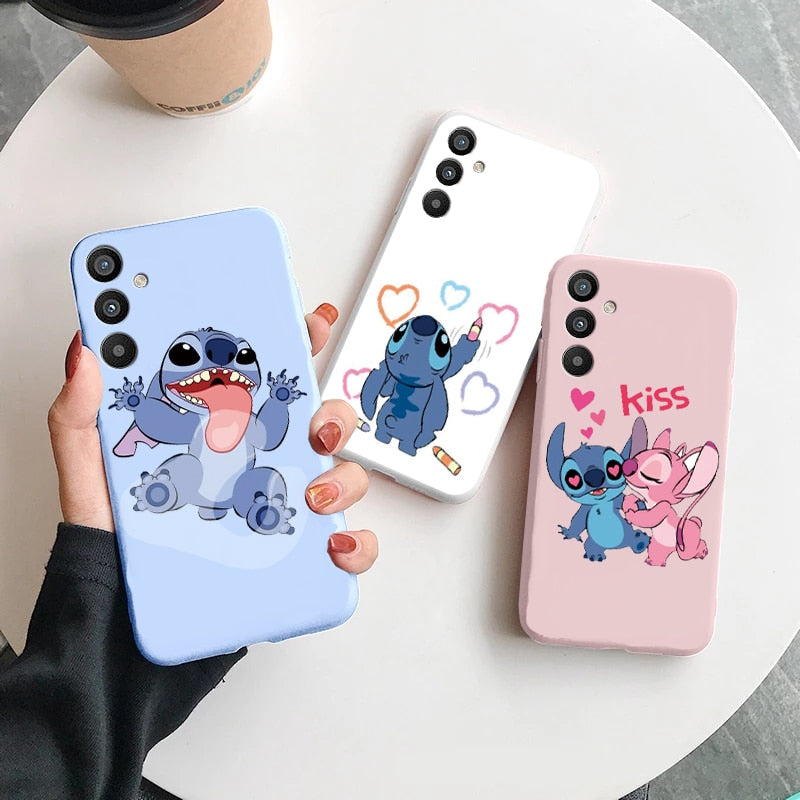 For Samsung Galaxy A34 5G Case 6.5" Soft TPU Back Cover Cute Stitch Lilo Disney Coque For Samsung A 34 A34 SM-A346E Funda Bumper