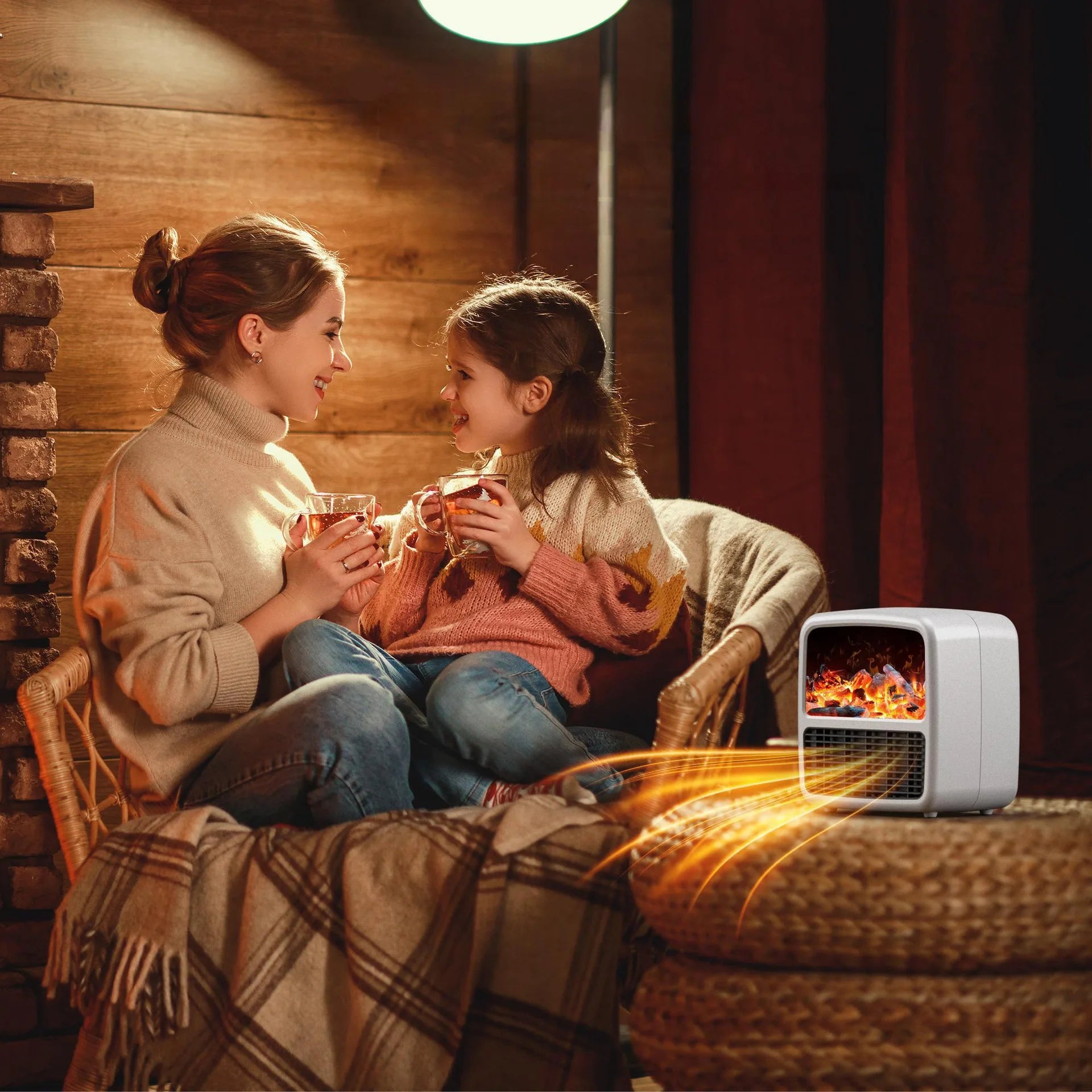 New Heater Fan Household Heater Indoor Desktop Electric Heater Ceramic Heating Charcoal Small Heater sell like hot cakes
