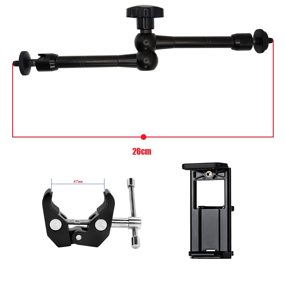 4-11 inch Tablet Car Holder Magic Arm Clamp with 1/4" Adapter for iPad Back Seat Supporter Stand Phone Tablet Accessories in Car
