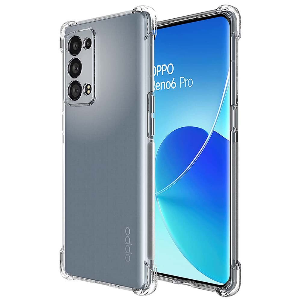 Luxury Clear Phone Case For Oppo Reno 6 Pro 5G Reno 7 5G 8 Lite 6 Lite 8Z 7Z Shockproof Case For Oppo Reno 3 4 Pro Reno 5 Cover