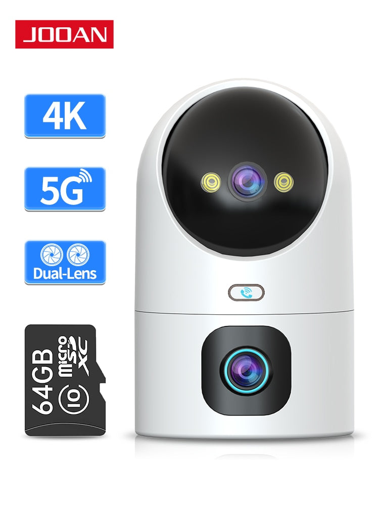 JOOAN 3MP PTZ IP Camera 5G WIFI Wireless Security Camera Dual Lens Surveillance AI Tracking Baby Monitor