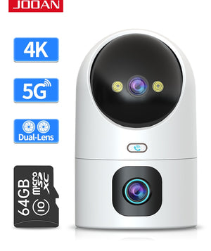 JOOAN 3MP PTZ IP Camera 5G WIFI Wireless Security Camera Dual Lens Surveillance AI Tracking Baby Monitor