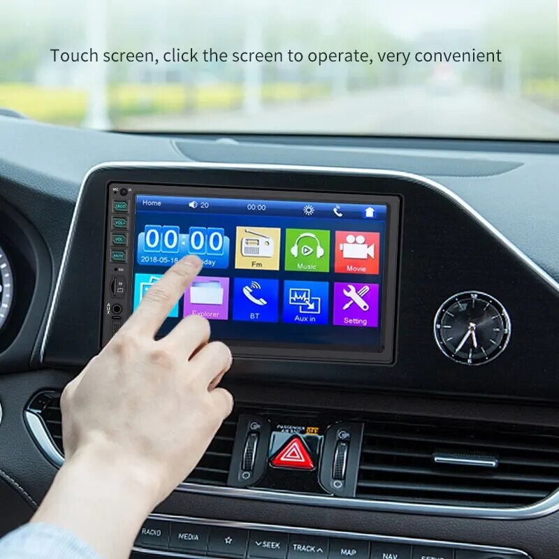 7inch Carplay Android Auto MP5 Player 2Din Stereo TF Bluetooth FM Rear View Monitor Automotive Multimedia Car Radio Video Player