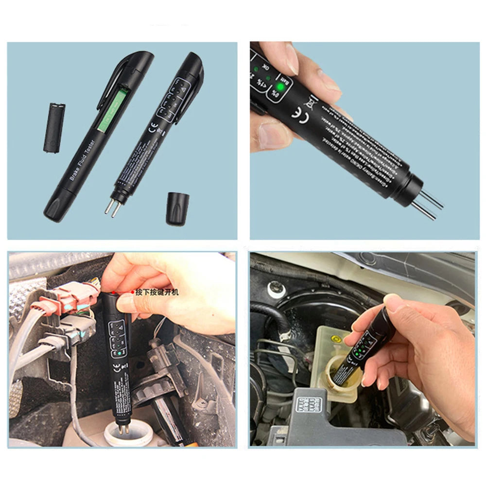 Automotive Mechanical Workshop Tools Inspection Tools Brake Fuid Oil Quality Testing Pen With Liquid LED Display Tester Tool