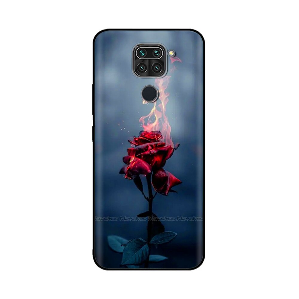 For Xiaomi Redmi Note 9 4G Case Cute Flower Painted Soft Silicone Phone Back Cover for Xiaomi Redmi Note 9 Note9 Cases Coque