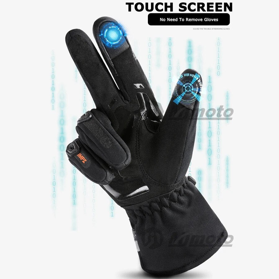 SUOMY 100% Waterproof Motorcycle Gloves Winter Warm Moto Protective Gloves Touch Screen Gant Moto Guantes Motorbike Riding Glove