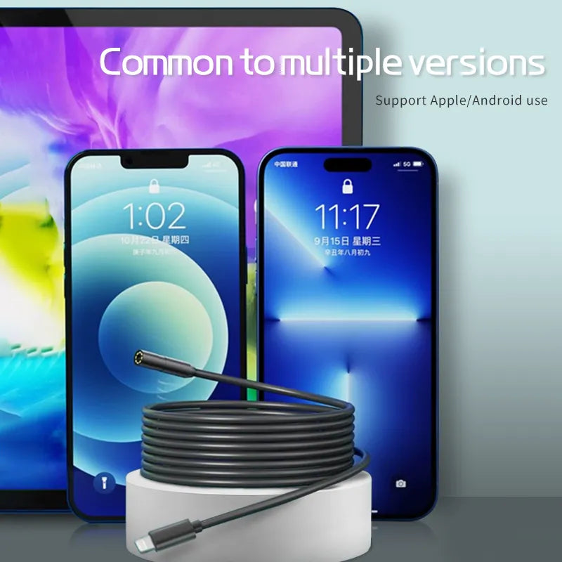 Pipe Endoscope 480P/1080P/1200P 5.5mm/8mm Camera Suitable For Android Apple Mobile Phone Computer Inspection Pipe Car Endoscope