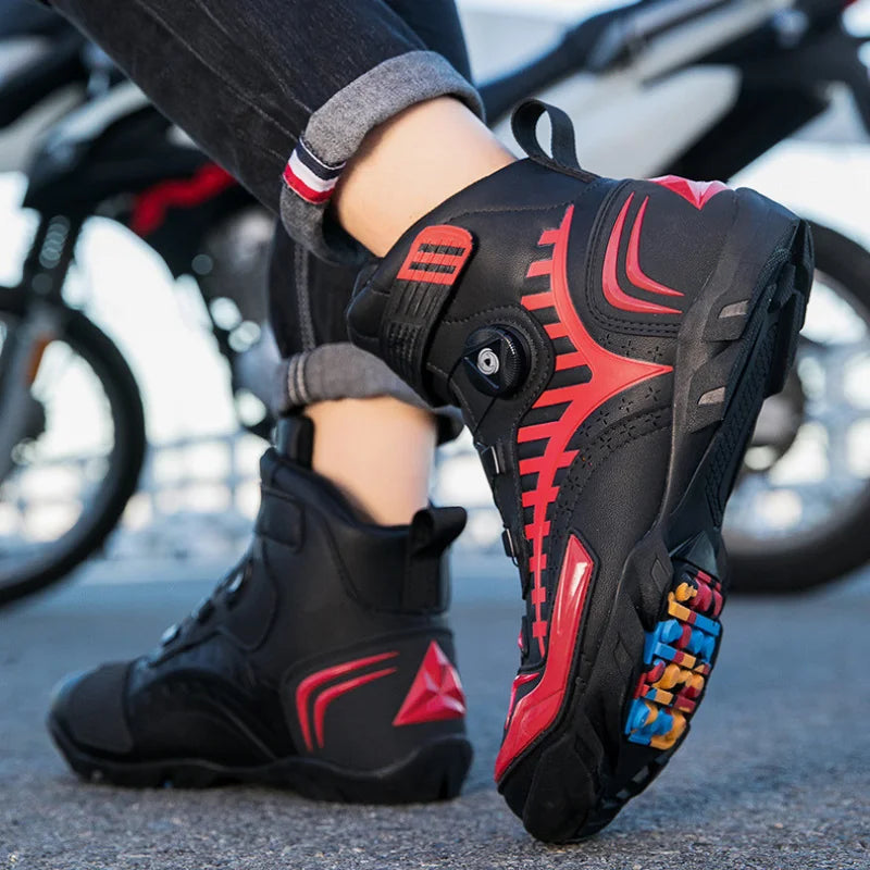 Motorcycle Boots Motorcycle Shoes Moto Gear Shift Pads Cycling Shoes Off-Road Motorcycle Shoes Rubberoutsole Wear-Resistant