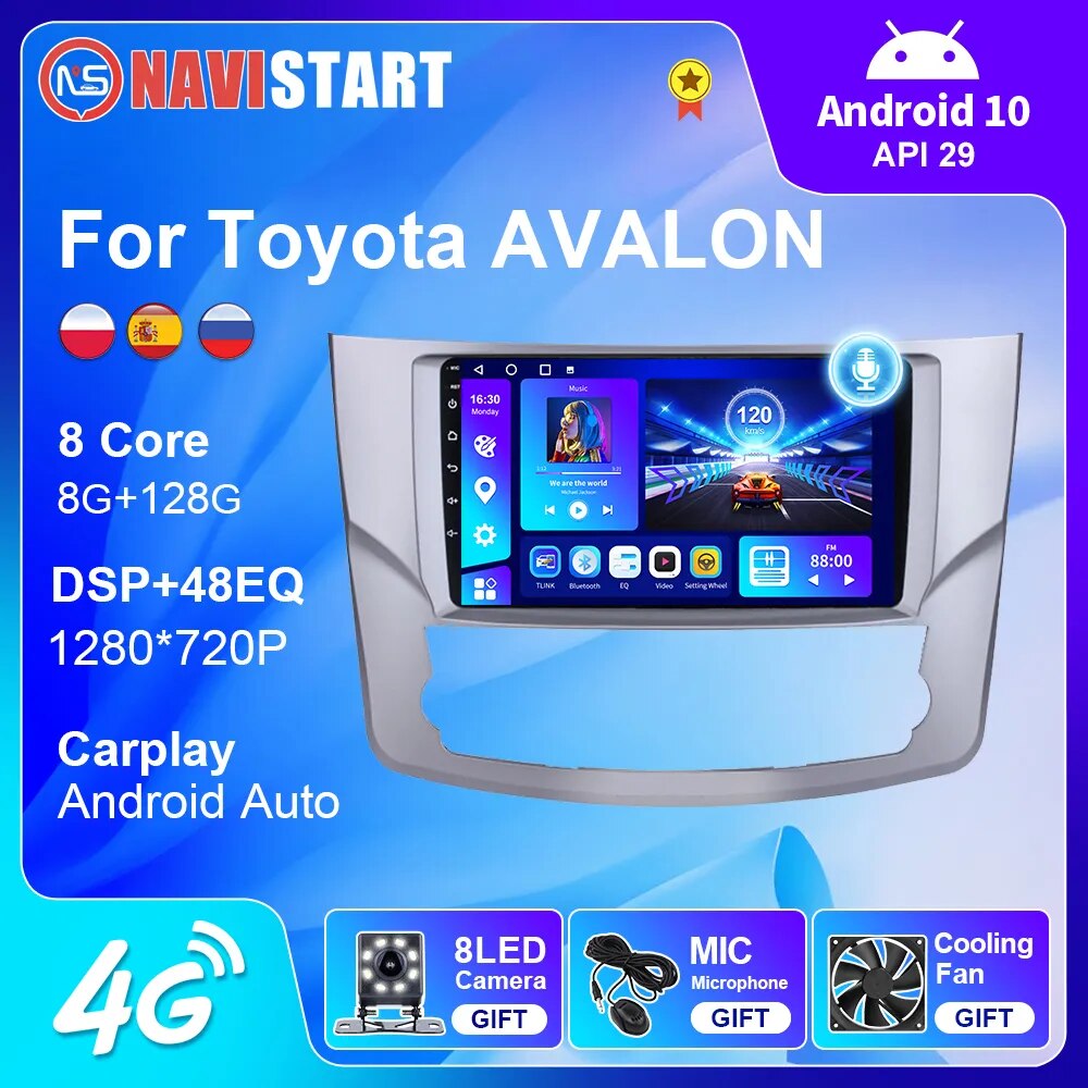 NAVISTART Android For Toyota AVALON 2012 - 2017 Multimedia Video Player Car Radio GPS Navigation Stereo Android Auto Carplay