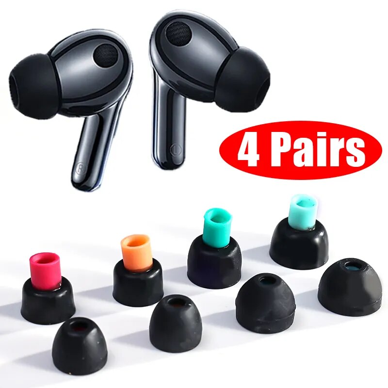 4 Pairs Soft Silicone Ear Pads for Sony Headphone Earphone Eartips Suit for In-ear Earbuds Cover Accessories for Sony Earphone