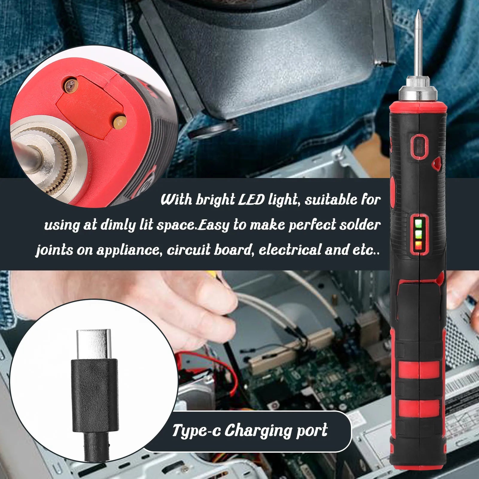 FrogBro 11W Battery soldering iron 2500mAh Rechargeable Soldering Tool Kit Professional Safe Electronic Welding Devices