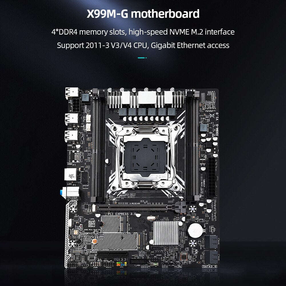 X99M-G Computer Motherboard Memory 128GB Desktop Computer MainBoard 5.1 Channel Support LGA2011-3 V3/V4 SATA2.0 3.0 PCI-E 16X/4X