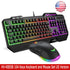 HAVIT KB558 Wired Gaming Keyboard Mouse Kit RGB Backlight 104 Keys with Wrist Rest US UK German Layout Keyboard For PC Laptop