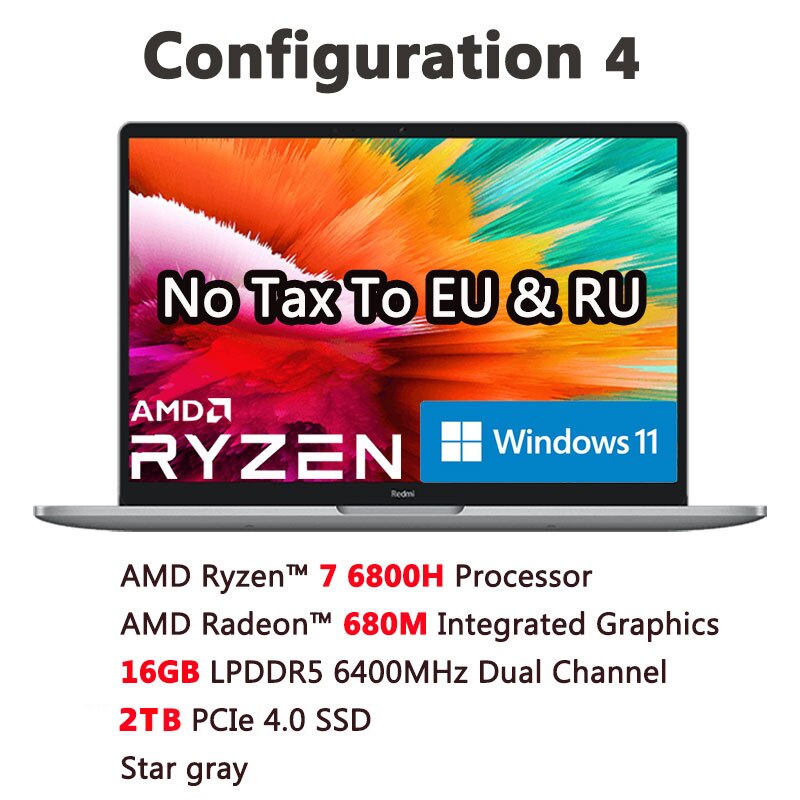 【RUS Stock】 Xiaomi RedmiBook Pro 14 Laptop Global Version Ryzen AMD R5 5500U/R7 5700U 16GB 512GB PCIe SSD New Win11 Notebook PC