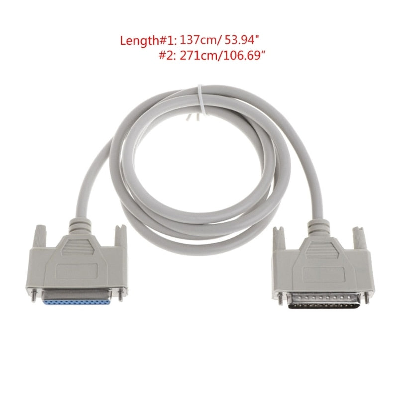 H7EC DB25 Extension Cable Male To Male To Female 25 Pin Line Parallel Port Cable Line