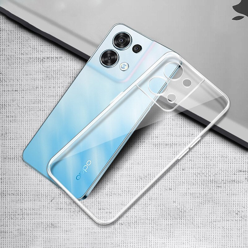 Transparent Thin Case for OPPO Reno8 Reno 8 Pro Plus Lite 8T 8Z 8Pro Reno8T 5G Soft Clear Silicon Lens Protection Original Cover