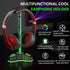 RGB LED Light Bluetooth Earphone Headphone Headset Stand Holder Rack Mount Hanger+2 Ports USB 2.0 Hub+7.1ch 3.5MM AUX Card