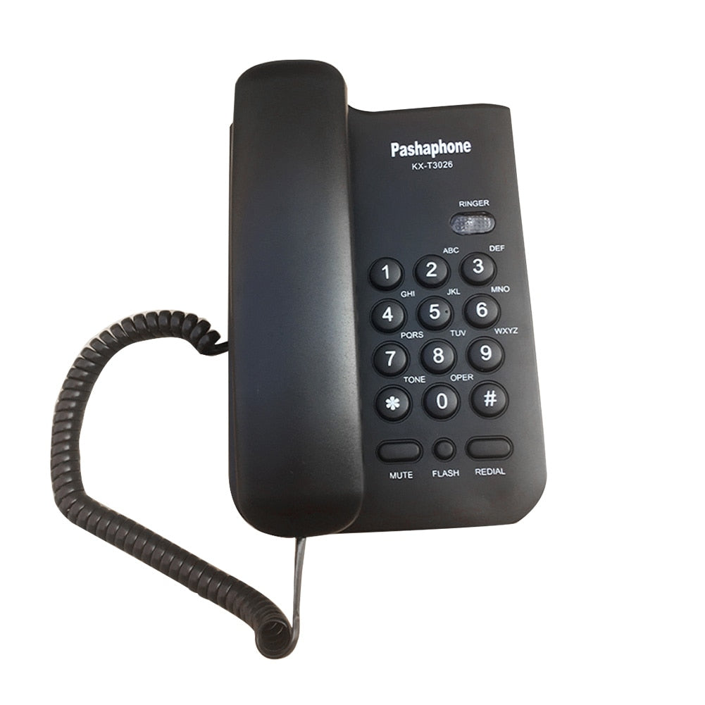 Landline Loud Sound Business Plastic Caller ID Hotel Big Button Home Office Call Memory Wall Mounted Corded Telephone Callback