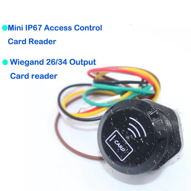 IP68 Waterproof 13.56Mhz IC Card Reader Wiegand26/34 Card Reader For Access Control System
