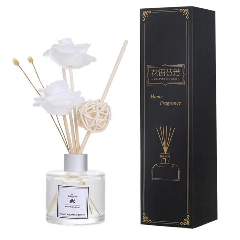 Elegant Decoration Fresh Air Long-lasting Scent Reed Diffuser Improve Air Quality Natural Fragrance Glass Bottle Aromatherapy