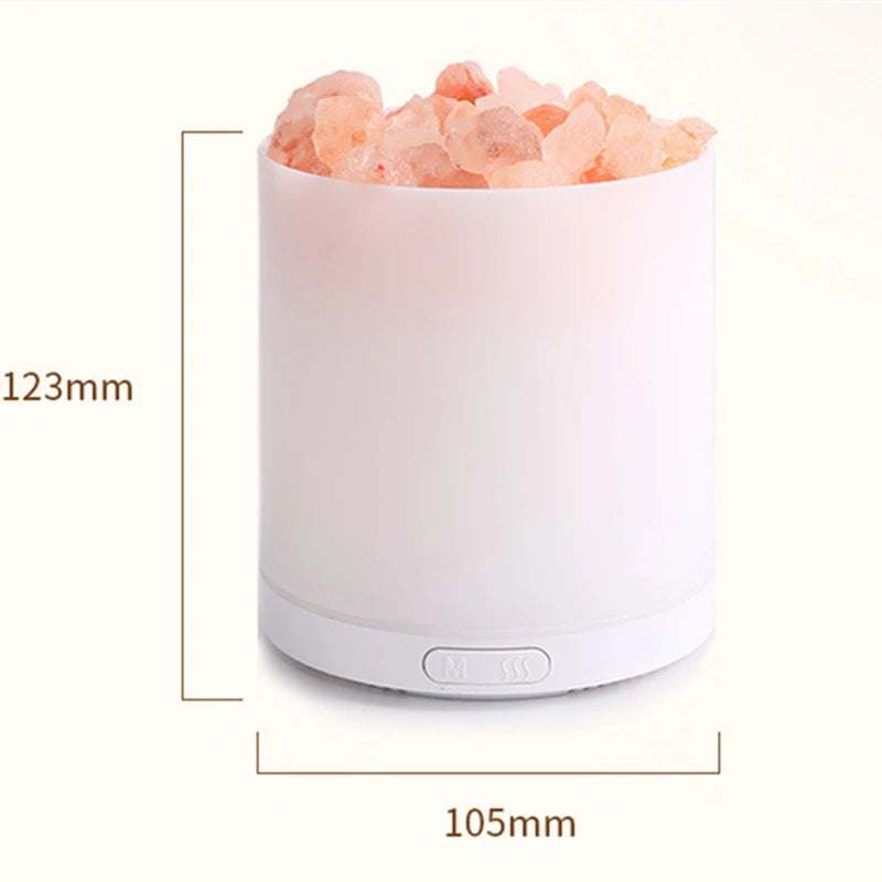 NEW Crystal Salt Stone Aromatherapy Essential Oil Diffuser USB Air Humidifier with Colorful LED Lamp Negative Ion Aroma Diffuser
