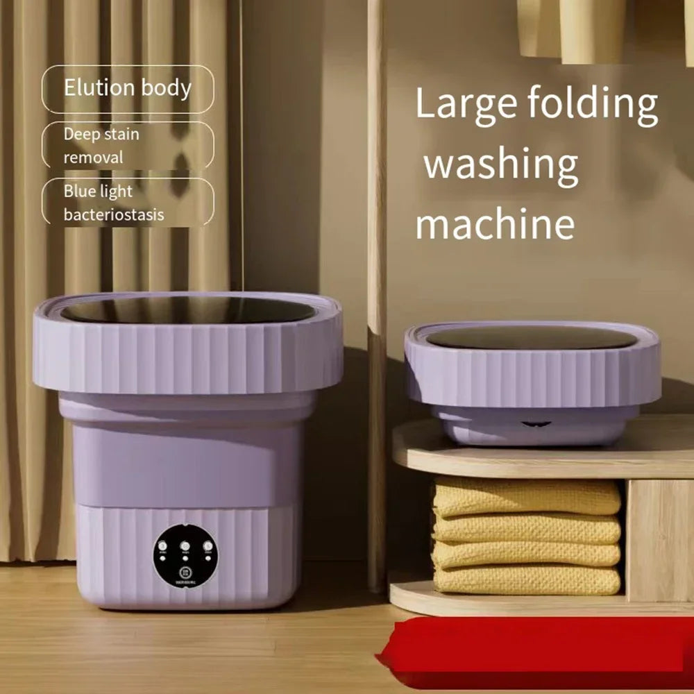 13L Portable Mini Folding Washing Machines Socks Underwear Panties Retractable Automatic Washing Machine Travel Home Bra Washer