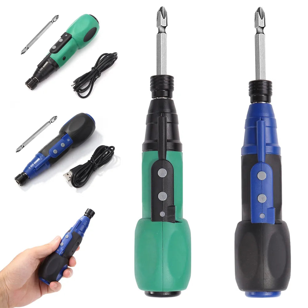 Mini Electric Screwdrivers Drill Homes DIY Strong Big Torque USB Charging Toughness Electric Portable Power Tools