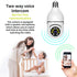 2MP 1080P Light Bulb Camera 5G Wifi Camera for Home Surveillance Spotlight E27 360 Degree Panoramic Wireless Security IP Camera