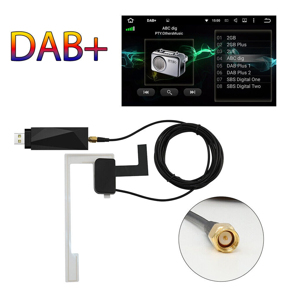 DAB+ Digital Radio Tuner 170-240MHz DAB Radio Receiver Digital Car Radio FM Transmitter Box for Android 5.1 Above Car Stereo