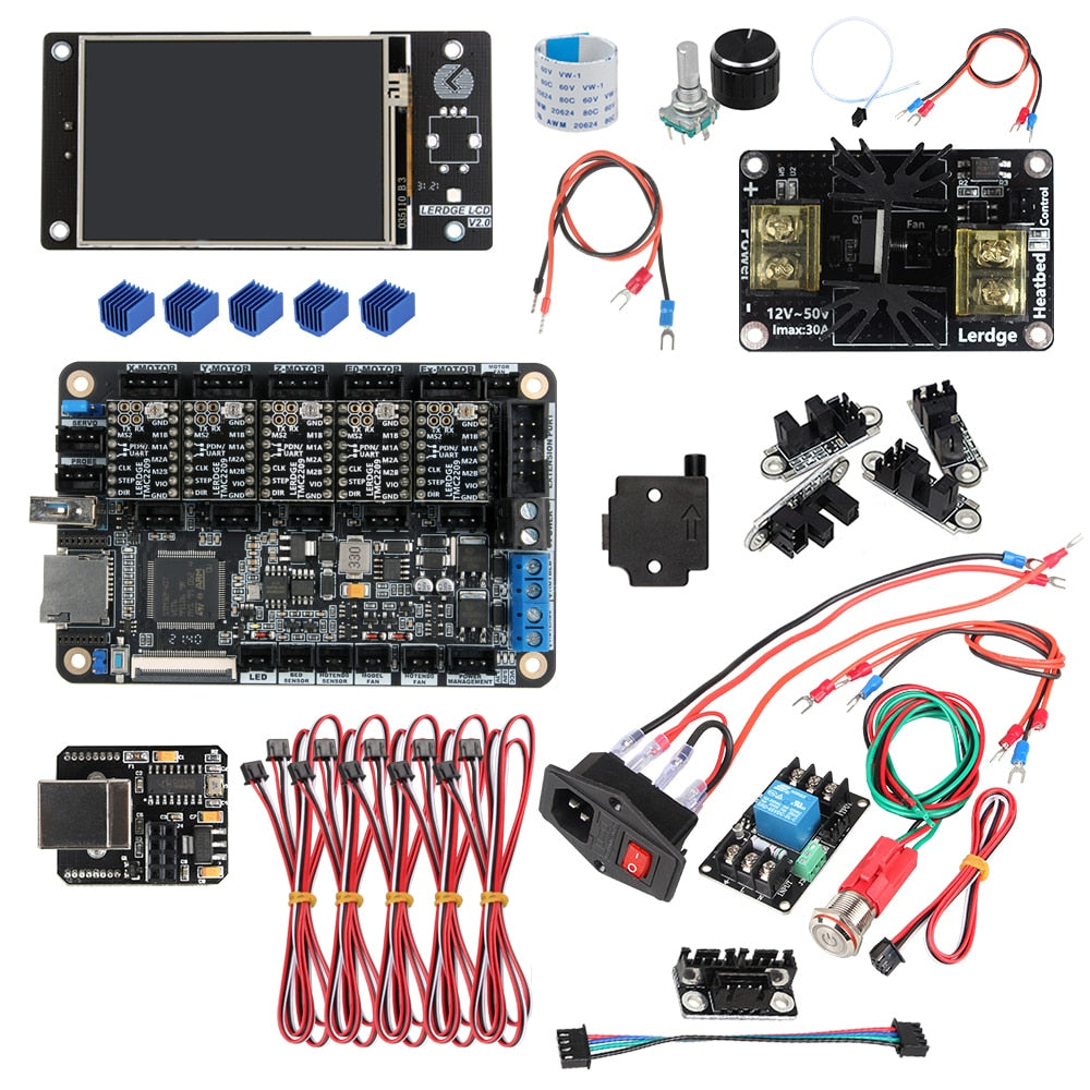 LERDGE-Z 32 Bit 3D Printer Control Main Board DIY electronic Kit Z2 Motherboard TMC2209 Driver Parts 256 subdivision