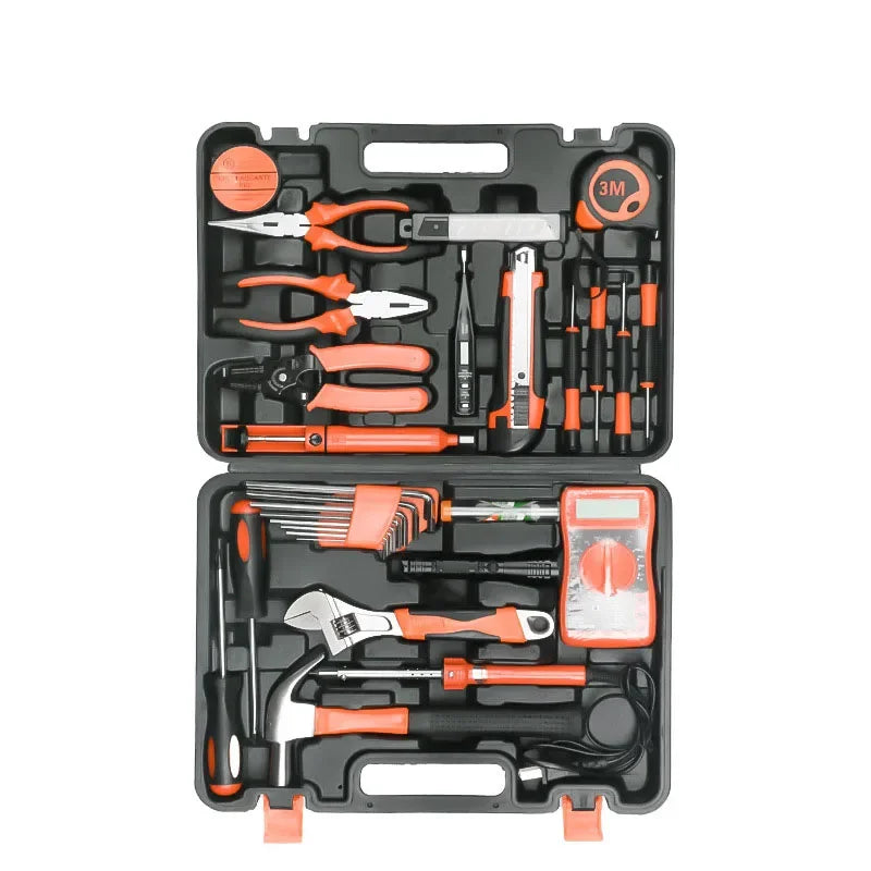 Domestic Tool Box Garage Tools Electricians Adjustable Wrench Cable Cutter Storage Boxs Plastic Knife Hard Hand Tools Sets